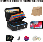 MAXSafes Fireproof Document Box, Hard-Shell Design Waterproof Fireproof Document Box with Lock File Boxes for Documents Impor