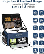 Golf Trunk Organizer, Waterproof Car Golf Locker with Separate Ventilated Compartment for 2 Pair Shoes, Golf Storage for Balls