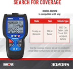 INNOVA 3020RS Fast & Easy-to-Use Check Engine Code Reader, OBD2 Scan tool for ABS Clear with Fix & Part Recommendations,