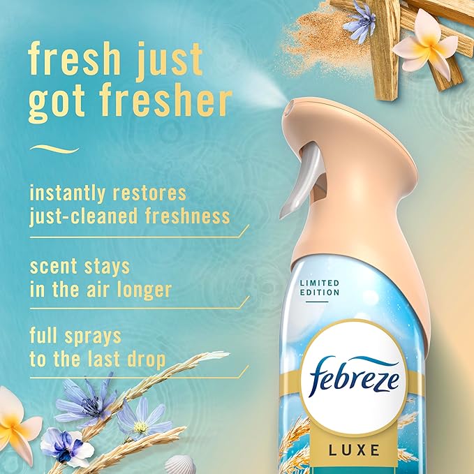 Febreze Air Mist, Air Freshener, Odor Fighting Room Spray, Deodorizer for Home Bathroom Kitchen Office Apartment, Lilac Sunri