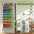 Unjumbly 5 Tiers Over The Door Hanging Yarn Storage Organizer, Hanging Door Organizer for Knitting and Crochet Supplies, Back
