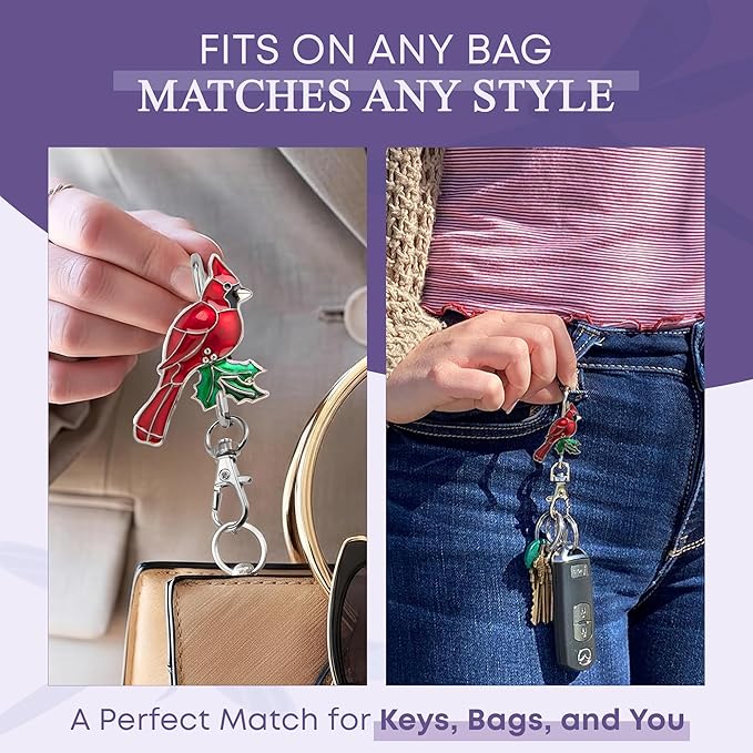 Women’s Bag Charm Key Finder, Car Keychain Hook, Cute Purse Organizer & Tote Bag Accessories, Gifts for Mom - Original