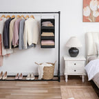 GRANNY SAYS 3-Shelf Hanging Closet Organizer, Collapsible Closet Hanging Shelves, Nursery Hanging Organizer, Black, 29 ½" H X