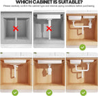 1 Pack-19"-32"W Expandable Under Sink Organizer With Upgrade Ball-Bearing Slide,2-Tier Pull Out Under Cabinet Organizer Heigh