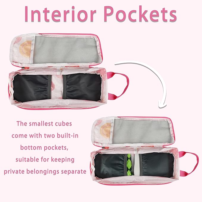 7 Pcs Compression Packing Cubes for Travel Luggage, Lightweight Suitcase Organizer Bags Set, Compression Packaging Cube for T