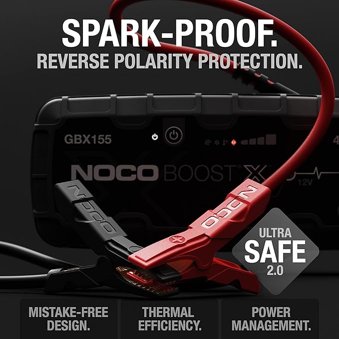 NOCO Boost X GBX155: 4250A UltraSafe Jump Starter - 12V Lithium Battery Booster Pack, Portable Jump Box, Power Bank & Jumper