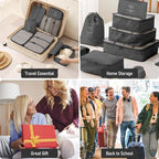Packing Cubes for Travel -10 Set Luggage Organizer Bags for Family, Mesh Breathable Packing Cubes for Suitcases Durable Trave