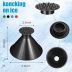 Hicarer 4 Pack Magical Ice Scraper Round Snow Scraper Funnel Car Snow Removal Shovel Tool Cone Magic Car Ice Winter Accessories for Windshield Window Vehicle Truck Automotive
