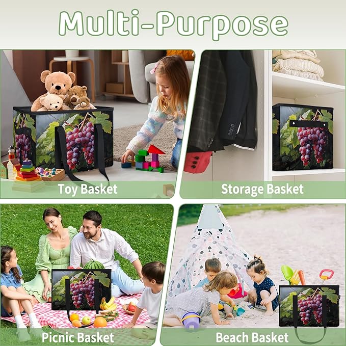 Reusable Grocery Bags Heavy Duty Shopping Bags Foldable Large Tote Bags with Long Handles & Hard Bottom