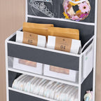 Univivi Over The Door Organizer with 6 Side Mesh Pockets, 5 Shelf Door Hanging Organizer Large Capacity Door Storage for Clos