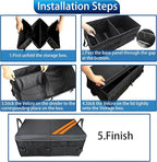 YOSRTER for Dodge Charger Durango Challenger Ram Car Trunk Organizer Collapsible Storage Box with Handle Foldable Lid Non