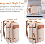 Lumesner Carry on Travel Backpacks, Extra Large 40L Flight Approved Bag for Men & Women,Expandable Suitcase Backpack With 4 P