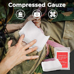 41 PCS IFAK Trauma Kit with Tourniquet, 4-Inch Israeli Bandage, Tactical First Aid Kit for Car, Camping, Hiking and Travel wi
