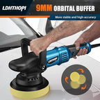 LDHTHOPI Dual Action Polisher, 980W 5/6 Inch, 9MM Random Orbital Buffer Polisher for Car Detailing, 2800-5800RMP, 6 Variable Speed Buffer Polisher with 8 Detachable Pads