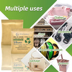 1/6U Kraft Clay Desiccants Packs for Storage - Silica Gel Packets Alternative, 6 Gram Food Safe Bentonite Clay Desiccant