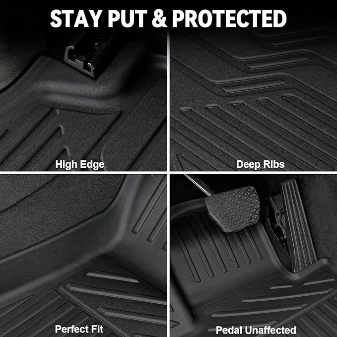 Floor Mats for BMW X5 G05 2019-2026, All Weather Floor Mats Trunk Cargo Liner with Backrest Protectors and Door Sill Guards Accessories, Full Coverage Set (Only Fit 5 Seats)