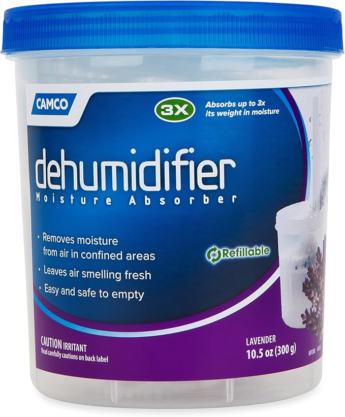 Camco Dehumidifier Moisture Absorber - Absorbs Up to 3x Its Weight in Water, Reduces Moisture and Humidity in Offices,