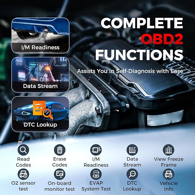 Launch OBD2 Scanner CRP123X Elite V3.0, 2025 Lifetime Free Update Diagnostic Scan Tool Supports CAN FD DoIP, Car Engine Code