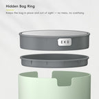 EKO Fandy 0.58 Gal/2.2L Mini Trash Can with Lid, Swing-Top Desktop Trash Can for Bathroom, Countertop, Vanity, Desk or Office, Small Garbage Bin (Sage)