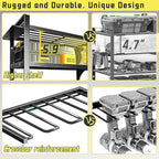 Power Tool Organizer Wall Mount,4 Layers Heavy Duty Storage Rack with 8 Drill Holder, Easy Installation, Tool Organizer Wall 