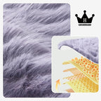 Fuzzy Winter Steering Wheel Covers for Women, Warm Cute Fluffy Car Wheel Cover for F150, Truck, Jeep, Van, Soft Furry Auto Plush Large Car Handle Cover for Cold Weather, 15.2-16in, Purple