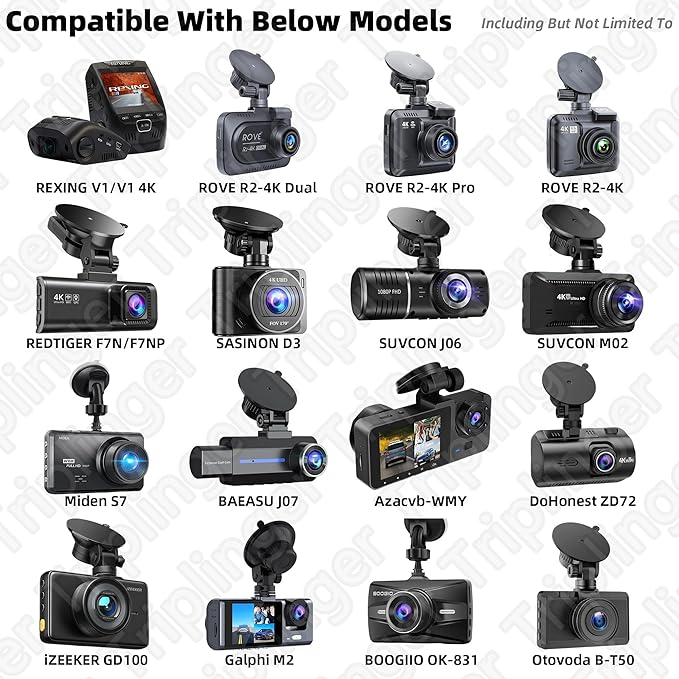 Dash Cam Rear View Mirror Mount for Rexing Rove SASINON SUVCON Miden BAEASU Azacvb lensuge DoHonest iZEEKER Galphi BOOGIIO Otovoda Miofive Lensuge zhiroad Neideso Avylet Camera Holder