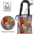 Car Trash Bag Cute kitten Cats Car Garbage Bag Hanging Car Trash Can for Back Seat with Drawstring