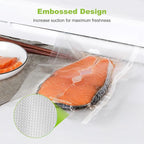 Bonsenkitchen Vacuum Sealer Bags, 8" x 50' Rolls 2 pack for Food Storage Saver, Bpa Free, Heavy Duty, Commercial Grade Textur