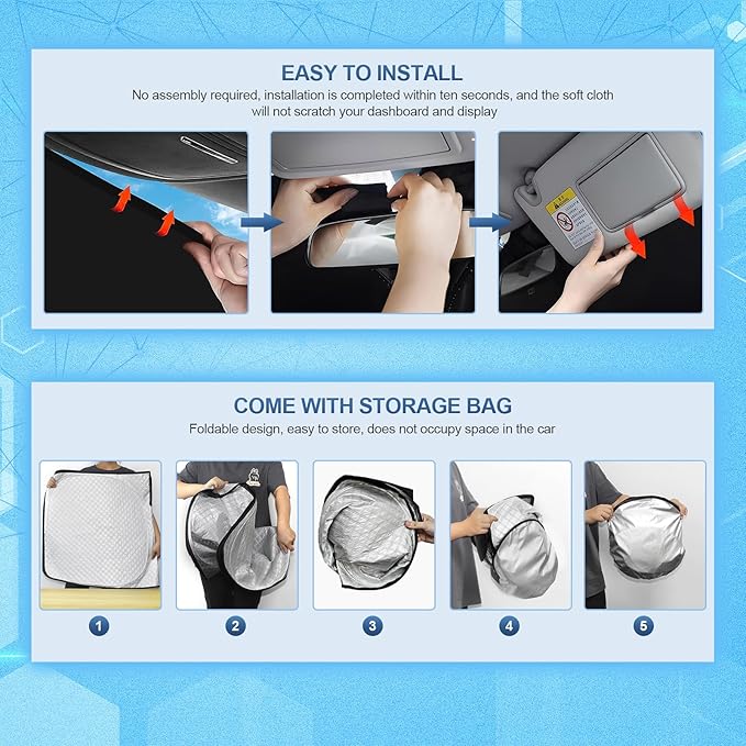 KMF 8pcs Thicken Sun Shades for Lexus NX 2015-2021 Accessories, Custom Fit Windshield Sunshade Full Car Window Covers for Side Rear, UV Block and Privacy Blackout for Camping