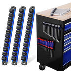 WORKPRO 3-Pack Magnetic Screwdriver Organizer and Wrench Organizer Set, Aluminum Rail Magnetic Tool Organizers, Tool Holder, 