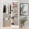 Whitmor 36 Pair Over The Door Shoe Organizer, 12 Tier Hanging Shoe Organizer, Heavy Duty Metal & Mesh Shoe Holder, Hanging Sh