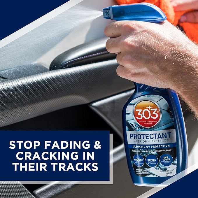 303 Products Automotive Protectant Spray - Helps Prevent Fading & Cracking, Repels Dust, Lint & Staining, Superior UV Protect