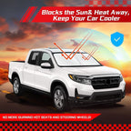 ARISMOTOR Windshield Sun Shade for Honda Ridgeline 2017-2025 2026, Custom Fit Foldable Front Window Sunshade Sun Visor Protector, Block UV Rays Keep Your Car Cooler