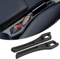 2PCS Car Seat Gap Filler Organizer, Multifunctional Car Gap Filler with Fill and Storage Function for Storing Phones Keys Cards, Universal No Drop Seat Guard for Cars (Black)