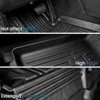 Floor Mats for 2024 2025 2026 Hyundai Santa Fe Car Mat Accessories(Fit Hybrid and Gas), All Weather TPE Cargo Mat Trunk Mat with Backrest Mats(Floor Mats+2-in-1 Cargo Mat)