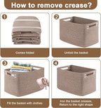 OIASKET Storage Baskets for Organizing, Woven Decorative Baskets for Shelves - Books, Towels, and Clothes, Cotton Rope Toy St