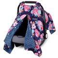 Rquite Car Seat Cover Baby, Carseat Covers Baby for Girl Boy, Warm Minky Infant Car Seat Cover Winter, Peekaboo Opening Car S