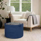 MEGASKET 115L Dark Blue Basket for Organizing, 23.6" x 15.7" XXXL Woven Cotton Rope Laundry Basket, Oversized Blanket Storage
