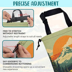 Car Garbage Bag Retro Orange Sun Mountain Hanging Canvas Car Trash Bag Drawstring Car Back Seat Organizer for Car Back Front Seat Console with Adjustable Buckle