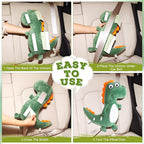 Lenwen 2 Pcs Seat Belt Pillow for Kids Cover for Boys Girls Seatbelt Cushion Pillow for Toddler Car Strap Covers for Travel S