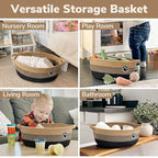 Dog Storage Bin, Baby Basket for Gifting, Wicker Storage Baskets for Dog, Cute Basket with Handles, Small Woven Baskets for N
