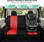 FH Group Automotive Rear Car Seat Covers for SUV, Trucks, Sedan and More - Universal Fit Front High Back & Rear Solid Bench D
