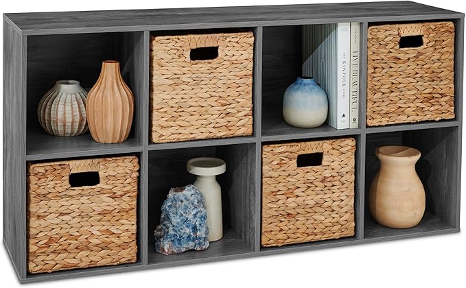 Best Choice Products 8-Cube Storage Organizer, 11in Shelf Opening, Bookcase, Display Shelf, Customizable w/ 3 Removable Back 