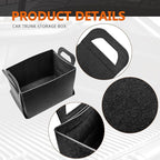 Felt Car Trunk Organizer, Foldable Vehicle Storage Box, Large Capacity Multi-Purpose Automotive Interior Accessories for Cars, S