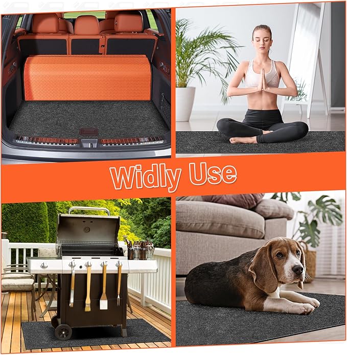 60 X 72 Inch Garage Floor Mat Under Car,Oil Spill Mat,Premium Maintenance mat,Waterproof Rubber Backing Layer Protects Garage