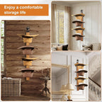 Cowboy Hat Rack, 4-Piece Western Hat Rack For Wall with Natural Wooden Board, Gift Cowboy Hat Holder for Wall Décor Keeps Ori