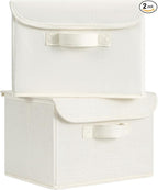 GRANNY SAYS Small Storage Bins with Lids, Small Storage Boxes, Shelf Baskets for Shelf, Collapsible Storage Bins for Living R