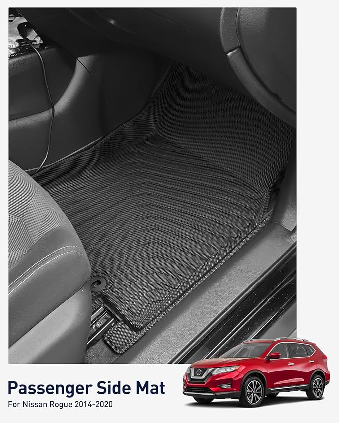 for Nissan Rogue Floor Mats 2014-2020, Full Set All Weather Floor Cargo Liners Trunk Backrest Back Seat, Car Carpet Rubber Interior Accessores 2019 2018 2017 2016 2015 Not Sport