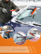 BFONS 41" Ice Scrapers for Car Windshieldand Extendable Snow Brush with Foam Grip and 360° Pivoting Brush Head for Christmas Car Auto Truck SUV