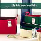 Collapsible Felt Storage Bin (REDCHOCO, MEDIUM)